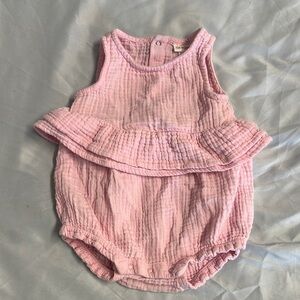 Cat & Jack - Soft Pink Baby Romper Outfit